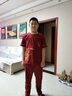 富信康结婚睡衣新婚情侣套装秋冬季红色长袖珊瑚绒男女喜庆本命年家居服 CY-B9981 M -女【高150-160-重80-100】 实拍图