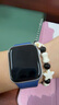 Apple/苹果 Watch SE 智能手表GPS款44毫米银色铝金属表壳丹宁色运动型表带S/M MXFA3CH/B 实拍图