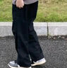 卡图弛美式潮牌工装裤男春秋季宽松直筒阔腿裤高街休闲运动束脚长裤子男 黑色 3XL 【建议160-180斤】 实拍图