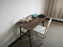 全品屋餐桌椅组合家用饭桌子小户型简约公寓快餐出租商用长方形电脑桌 胡桃木色 120cm 【宽60CM】单桌子 实拍图