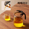 茶壶泡茶杯家用茶具茶水分离滤茶器烧水壶玻璃飘逸杯泡茶壶个人 【防爆高硅】1200ML+4个品茗杯 实拍图