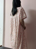 棉绸睡裙女夏薄款2025新款睡衣韩版甜美少女网红家居外穿裙子QM 粉底碎花2301 均码 (90-140斤内穿) 实拍图