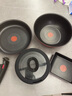 特福（Tefal）百变锅 铸铝红心不粘锅炒菜锅煎锅可拆卸把手套装电磁炉明火通用 千叶玫瑰红- 6件套 实拍图