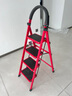 艾瑞科梯子家用折叠梯人字梯楼梯踏步板加厚安全便携多功能登爬楼梯 碳钢复古红四步梯 实拍图