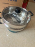 奥克斯（AUX）电炒锅一体多用途锅加深大容量大功率家用加厚304食品级不锈钢多功能电煮锅电蒸锅火锅电热锅 标准款-34cm双笼【推荐6-10人】26L 实拍图