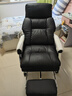 曙光童年真皮老板椅可躺按摩大班椅商务办公椅子舒适久坐书房椅家用电脑椅 贵族黑+搁脚 精选2~3岁小牛皮 实拍图