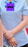 高绅风度短袖衬衫女士衬衣夏季商务修身职业正装白色免烫工装通勤工作服 方·领纯蓝色暗扣 39 /2XL码 实拍图