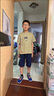巴帝巴帝男童夏装套装2024新款洋气中大童夏季短袖t恤酷帅男孩衣服两件套 豆绿 120 cm 实拍图