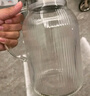 青苹果无铅玻璃水杯 竖纹漱口杯茶杯牛奶杯啤酒杯6只装 饮料杯 实拍图