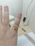 周大福 方糖足金黄金戒指(工费380)13号 约3.05g F233239 实拍图