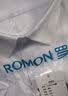 罗蒙（ROMON）纯色商务职业正装男士白衬衫工装男装短袖衬衣男CS72藏青色XL 实拍图