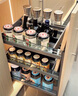 悍高（HIGOLD）厨房拉篮橱柜碗碟拉篮抽屉式铝合金碗碟篮304不锈钢橱柜调味拉篮 300柜2层希勒3.0PRO-调味品篮 实拍图