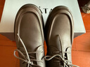 他她Tata软底商务休闲皮鞋黑色英伦增高真皮爸爸鞋男VVK01CM4灰色 41 实拍图