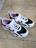 鸿星尔克（ERKE）童鞋中性大小童休闲鞋大网孔透气运动鞋正黑/微晶白/糖粉色35 实拍图