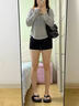 趣米乐黑色美式辣妹牛仔短裤女夏季新款高腰紧身小个子休闲运动超短热裤 黑色 M 【建议90-110斤】 实拍图