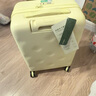不莱玫万向轮拉链托运箱旅行箱皮箱密码学生大容量行李箱女拉杆箱登机箱 【芝士黄色】升级全箱配色 20英寸 约常规21英寸 短途可登机 实拍图