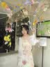 舒芳蝶（shufangdie）碎花吊带连衣裙2026夏季新款女装收腰气质防晒开衫两件套装裙女春 米白色开衫+紫色碎花吊带裙 M 实拍图