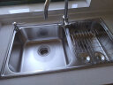 摩恩（MOEN） 水槽双槽304不锈钢厨房洗菜盆洗碗池套装精铜龙头 800*450mm双槽+经典龙头 实拍图