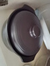康舒（KANGSHU） 大容量砂锅炖锅家用燃气耐高温干烧不裂沙锅石锅煮粥煲汤炖汤煲 黑盖(3-5人)耐高温/运损补发 3.3L 实拍图