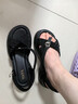 他她TATA休闲厚底凉鞋女鞋法式气质时装凉鞋2025夏季CXT01BL5 黑色 37 实拍图