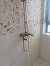 德国全铜卫生间冷热增压家用浴缸简易欧式法式复古淋浴花洒套装 玫瑰金复古花洒 实拍图