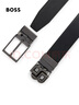 雨果博斯BOSS【新年礼物】男士双B交织字母搭扣双面腰带 001-黑色 117cm 实拍图