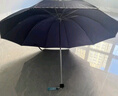 天堂 加大雨伞三折 晴雨两用商务伞经典格纹10骨大雨伞男女 藏青 实拍图