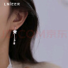 Lnieer999足银花朵流苏耳环女2025新款养耳洞甜美气质足银耳钩铃兰耳坠 花朵流苏耳环 通体足银 实拍图