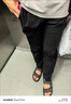 罗蒙（ROMON）休闲裤子夏季男士冰丝速干直筒长裤薄款运动裤子男JRY黑色平脚6XL 实拍图