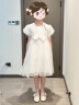 罗蒙六一演出礼服裙女童毕业礼服白色公主裙生日花童 白色公主裙 160 实拍图