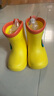 牧萌儿童雨鞋男童女童防水立体宝宝防滑耐磨卡通雨靴 黄色挖掘机 16码 实拍图