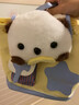 AIOSC双肩包韩系软萌可爱卡通水獭毛绒玩偶少女通勤背包学生上课小书包 pu贝壳小狗双肩 实拍图