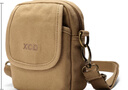 新潮代斜挎包男迷你小包帆布大容量男士单肩包手机包休闲运动腰包 1430卡其色【可放7英寸手机】 实拍图