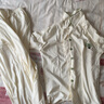 莫代尔女士睡衣女100%纯棉夏季长袖裤开衫休闲宽松大码家居服套装可外穿 【100%纯棉】米白色 L (建议95-125斤) 实拍图