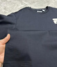 FILA FUSION斐乐潮牌情侣款男士女士针织短袖衫春新品舒适宽松T恤 正黑色-BK XL 实拍图