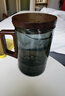 天喜（TIANXI）观山茶水分离杯玻璃高颜值办公室泡茶杯子耐高温过滤喝水茶道杯 【观山泡茶杯】青灰木把-500ml 实拍图