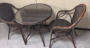 紫叶（ziye）藤椅三件套组合休闲藤编沙发编织户外茶桌椅竹藤小茶几阳台桌椅 实拍图