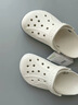 卡骆驰crocs洞洞鞋贝雅卡骆班轻便耐磨一脚蹬休闲鞋|205089 白/深蓝-126 37 /38(230mm) 实拍图