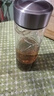 天喜（TIANXI） 水杯玻璃杯大容量杯子家用便携男女办公泡茶杯随手茶水分离杯 本色420ml+杯刷+杯套 实拍图
