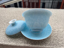 古帛扒花清欢系列盖碗景德镇制手工瓷器高档茶具礼盒天青色三才主泡器 清欢盖碗 实拍图