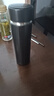 哈尔斯（HAERS）保温杯316不锈钢304男女商务办公杯带茶隔泡茶杯子便携定制水杯 亚光黑316不锈钢500ml 实拍图