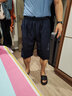 夏季冰丝短裤男宽松大码七分运动裤男士速干休闲中裤男透气沙滩裤 黑色+蓝色【两条装】 2XL  适合145-160斤 实拍图