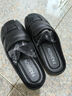 2025包头拖鞋女外穿一脚蹬时尚新款家居防滑夏季软底懒人平底凉鞋 黑色 36 -37偏小 实拍图