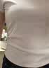 森马（Semir）短袖t恤女短款修身圆领内搭26夏凉感收腰V领上衣辣妹109326100003 实拍图