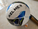 卡尔美（KELME）机缝足球4号5号成人儿童中考标准比赛训练青训学生 白荧光蓝4号 实拍图
