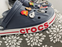 crocs卡骆驰洞洞鞋贝雅卡骆班轻便耐磨一脚蹬休闲鞋|205089 深蓝/辣椒红-4CC 46 /47(300mm) 实拍图