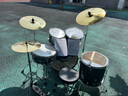 斗牛士架子鼓爵士鼓专业拉丝款成人儿童初学者通用五鼓四镲黑色 实拍图