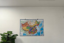 3D凹凸地形立体中国+世界政区图套装（尺寸1.06m×0.76m）学生地图政务用图办公室书房装饰 实拍图