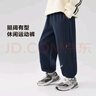左西男童裤子儿童卫裤春秋款2025新款男孩韩版长裤运动裤 藏青色 140 实拍图