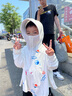 aqpa【UPF50+】儿童防晒衣防晒服儿童外套冰丝凉感透气速干 星空白 110 实拍图